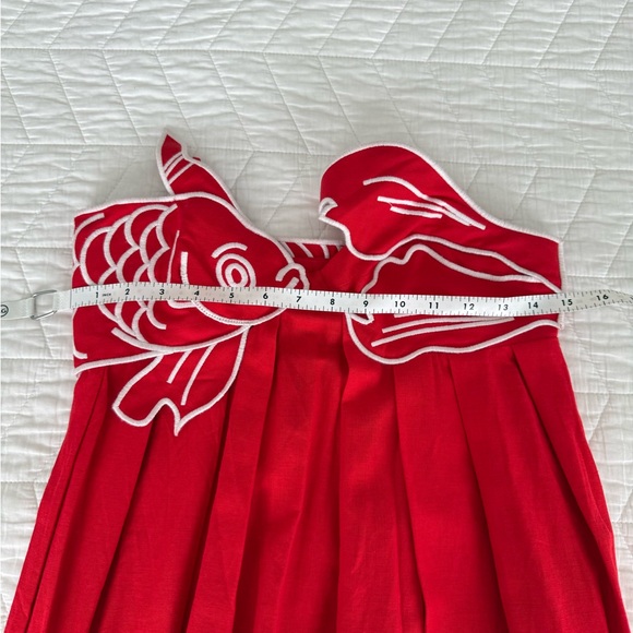 Farm Rio Red Fish Top Maxi Dress - Picture 12 of 13